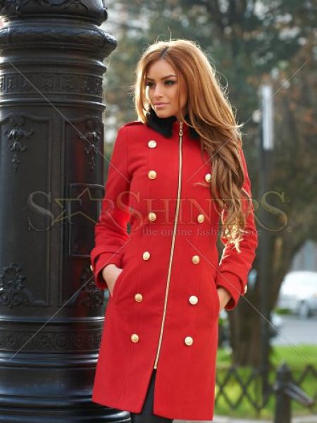 Palton LaDonna Modern Style Red